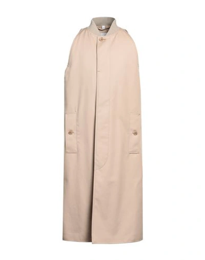 Burberry Man Overcoat & Trench Coat Beige Size 40 Cotton, Virgin Wool, Polyester, Polyamide