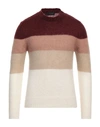 Tagliatore Man Sweater Burgundy Size 38 Merino Wool, Cotton, Nylon, Wool In Red