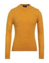 40weft Man Sweater Ocher Size S Acrylic, Polyamide, Mohair Wool, Wool, Elastane In Yellow