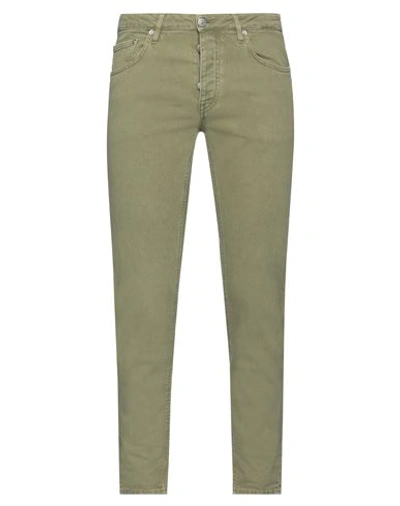 Haikure Man Denim Pants Military Green Size 33 Cotton, Elastane In Sage Green