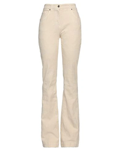 Etro Woman Pants Beige Size 29 Cotton, Elastane