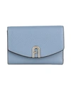 Furla Primula M Compact Wallet Woman Wallet Slate Blue Size - Soft Leather