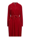 Aspesi Woman Mini Dress Red Size 8 Viscose, Silk