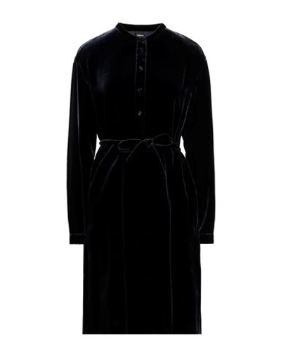 Aspesi Woman Mini Dress Midnight Blue Size 4 Viscose, Silk In Blue