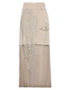 Elisa Cavaletti By Daniela Dallavalle Woman Long Skirt Khaki Size 8 Viscose In Beige