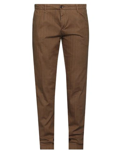 Myths Man Pants Camel Size 38 Cotton, Elastane In Beige