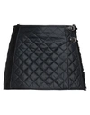 Durazzi Woman Mini Skirt Midnight Blue Size 4 Polyamide, Lambskin, Mohair Wool, Cotton In Black