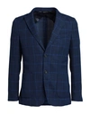 Les Copains Man Blazer Blue Size 40 Cotton, Linen, Polyester