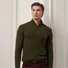 Ralph Lauren Purple Label Cashmere Quarter-zip Sweater In Loden Multi