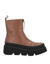 Emanuélle Vee Woman Ankle Boots Brown Size 8 Soft Leather