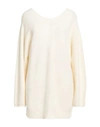 Alpha Studio Woman Sweater Ivory Size 10 Wool, Cashmere In White