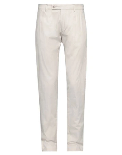 Berwich Man Pants Light Grey Size 40 Cotton, Elastane
