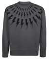 Neil Barrett Thunderbolt-print Cotton Sweatshirt In Grey