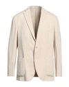 Boglioli Man Suit Jacket Sand Size 44 Linen In Beige