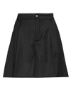 Semicouture Woman Shorts & Bermuda Shorts Black Size 6 Virgin Wool, Polyester, Viscose, Elastane