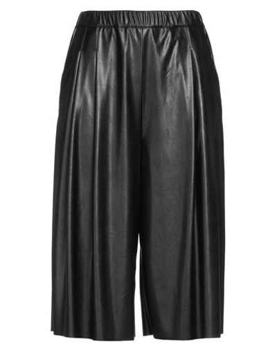 Pierantonio Gaspari Woman Cropped Pants Black Size 8 Polyurethane