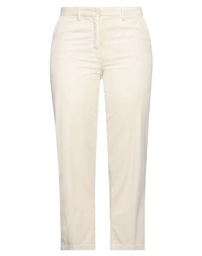 Aspesi Woman Pants Ivory Size 8 Cotton, Linen In White