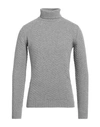 Homeward Clothes Man Turtleneck Grey Size L Lambswool, Nylon