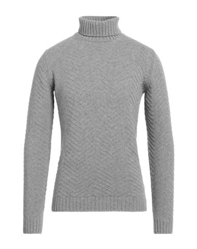 Homeward Clothes Man Turtleneck Grey Size L Lambswool, Nylon