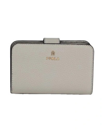 Furla Woman Wallet Light Grey Size - Soft Leather In Beige