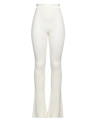 Andreädamo Andreādamo Woman Pants Ivory Size M Viscose, Polyester, Polyamide, Elastane In White
