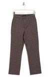 Sanctuary Daily Crop Plaid Trousers In Frappe Biscotti