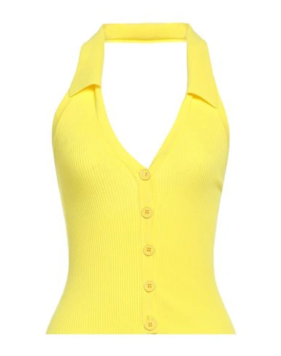 Vicolo Woman Top Yellow Size Onesize Viscose, Polyester