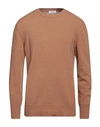 Become Man Sweater Camel Size 44 Wool, Polyamide In Beige