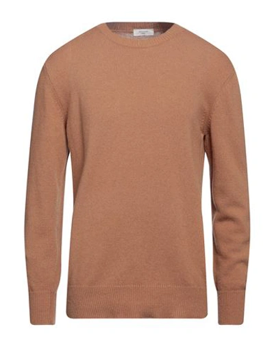 Become Man Sweater Camel Size 44 Wool, Polyamide In Beige