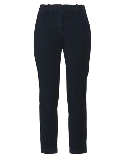 Aspesi Woman Pants Midnight Blue Size 8 Cotton, Elastane