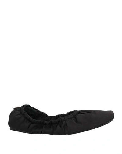 Jimmy Choo Bardo Satin Ballet Flats In Black