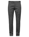 Santaniello Man Pants Charcoal Size 40 Cotton, Polyamide, Elastane In Grey