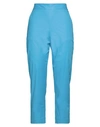 Piazza Sempione Woman Pants Azure Size 4 Cotton, Elastane In Blue