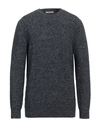 Kangra Cashmere Kangra Man Sweater Slate Blue Size 44 Alpaca Wool, Cotton, Polyamide, Wool, Elastane