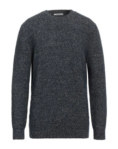 Kangra Cashmere Kangra Man Sweater Slate Blue Size 44 Alpaca Wool, Cotton, Polyamide, Wool, Elastane