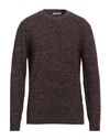 Kangra Man Sweater Deep Purple Size 42 Alpaca Wool, Cotton, Polyamide, Wool, Elastane