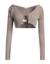 Jacquemus Woman Sweater Light Brown Size 6 Viscose, Polyamide, Elastane, Polyester In Beige
