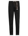 White Sand Man Pants Black Size 34 Cotton, Elastane