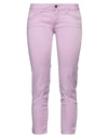 Cycle Woman Pants Lilac Size 28 Lyocell, Cotton, Elastane In Purple