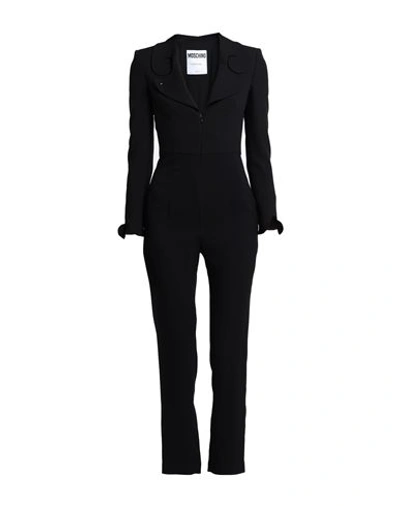 Moschino Woman Jumpsuit Black Size 4 Acetate, Viscose In Black