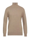 Cashmere Company Man Turtleneck Beige Size 44 Wool, Cashmere, Elastane