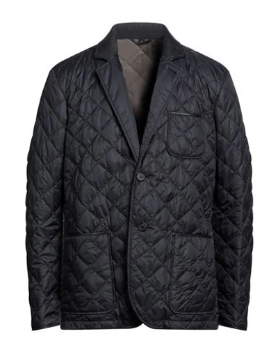 Dunhill Man Jacket Black Size Xxl Polyamide, Calfskin