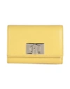 Furla 1927 M Compact Wallet Woman Wallet Light Yellow Size - Soft Leather