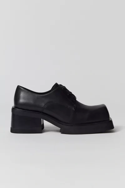 JEFFREY CAMPBELL INTELLECT CHUNKY HEELED OXFORD SHOE IN BLACK, WOMEN'S AT URBAN OUTFITTERS