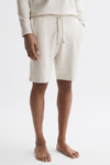 Reiss Tyne Drawstring-waist Relaxed-fit Stretch-jersey Shorts In Oatmeal Melange