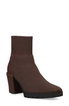 Eileen Fisher Spell Stretch Knit Bootie In Chocolate