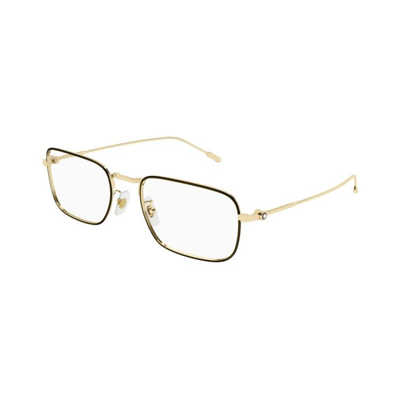 Montblanc 万宝龙 男女同款 经典方形金属框架光学眼镜mb0212o In Gold