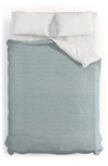 Deny Designs Lad Running Stitch 3-piece Duvet Set In Blue