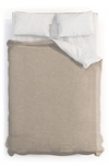 Deny Designs Lad Triangle Stripe 3-piece Duvet Set In Beige