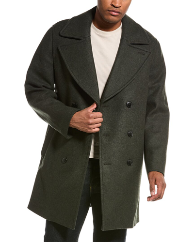 Ted Baker Kilcot Wool-blend Peacoat In Green